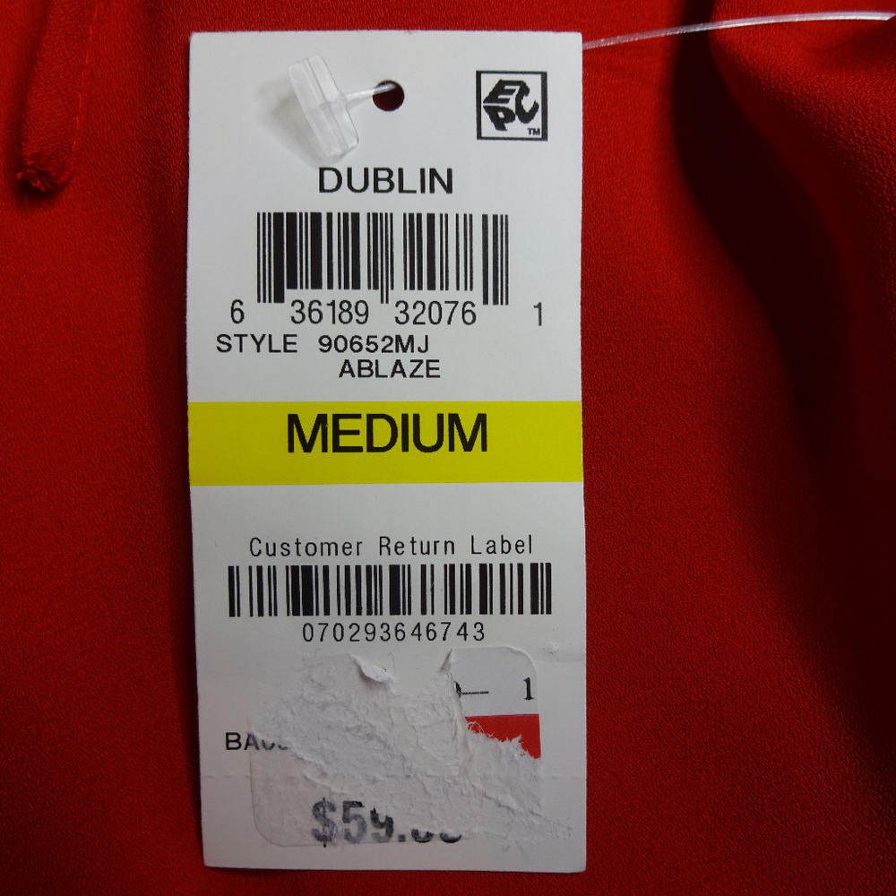 Maison Jules Medium Ruffled Colorblock Top 3G3 - Picture 6 of 8